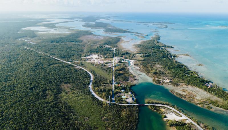 Aerial view of the Bahamas